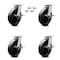 Service Caster 8 Inch Kingpinless Glass Filled Nylon Caster Set with Brakes and Swivel Locks SCC-KP30S820-GFNR-SLB-BSL-4 - alternate 1